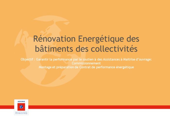 appel projets ADEME Rénovation bâtiments publics 
