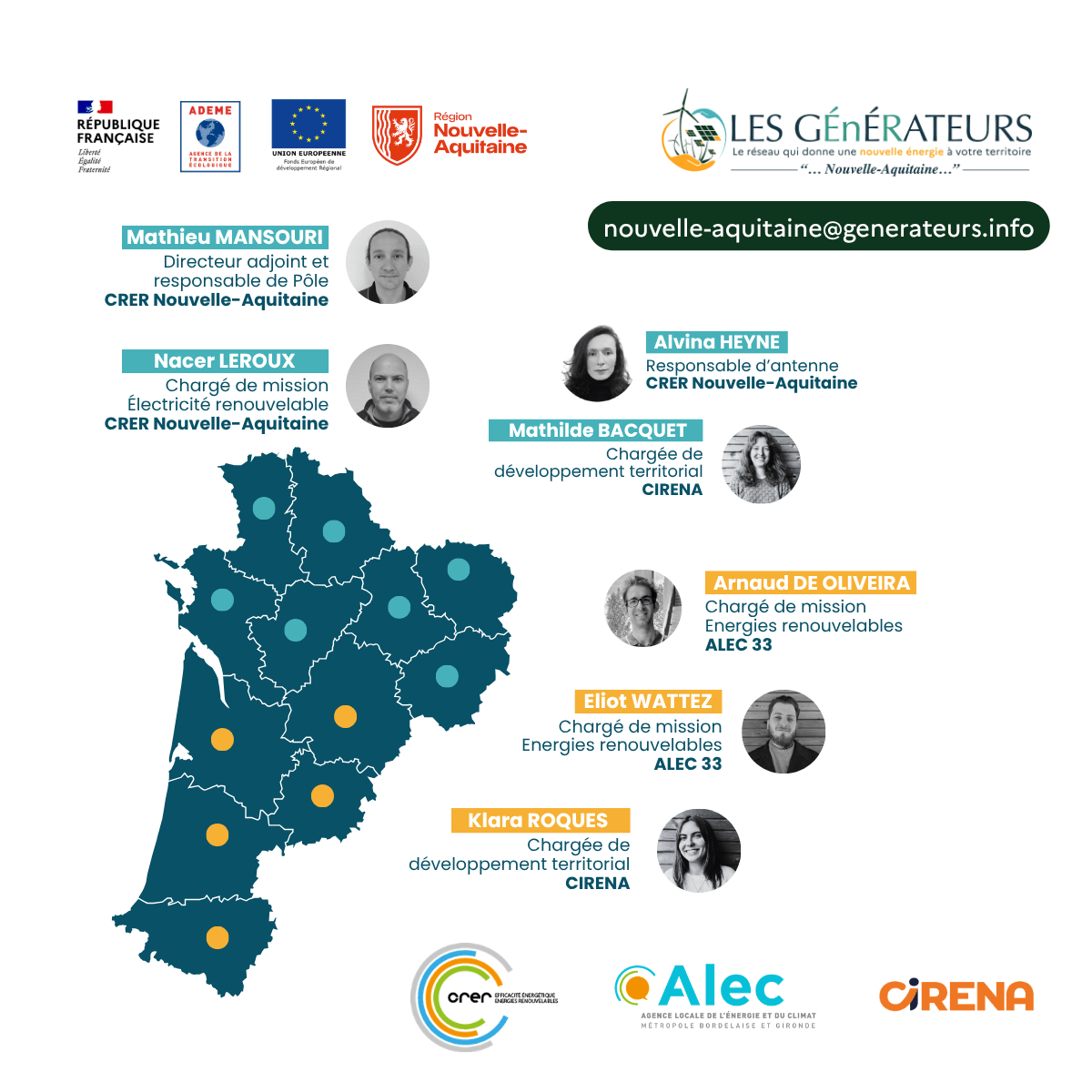 générateurs nouvelle aquitaine contacts 2026